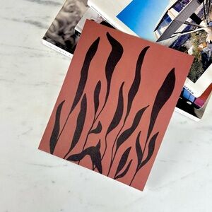 Abstract MCM Leaf Art Print 8x10